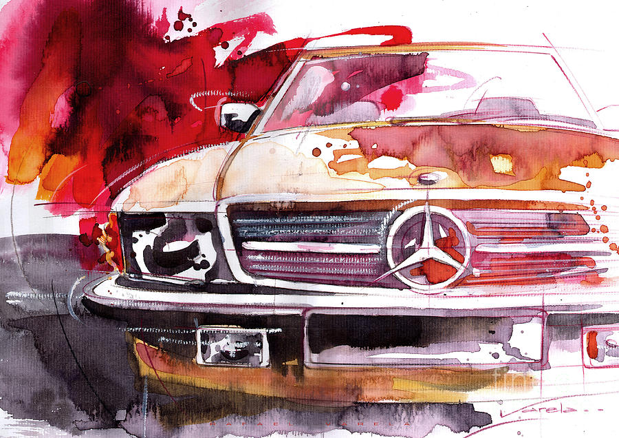 Mercedes Logo Painting - LelkesMatyas - Paintings & Prints, Vehicles &  Transportation, Automobiles & Cars, Mercedes Benz - ArtPal