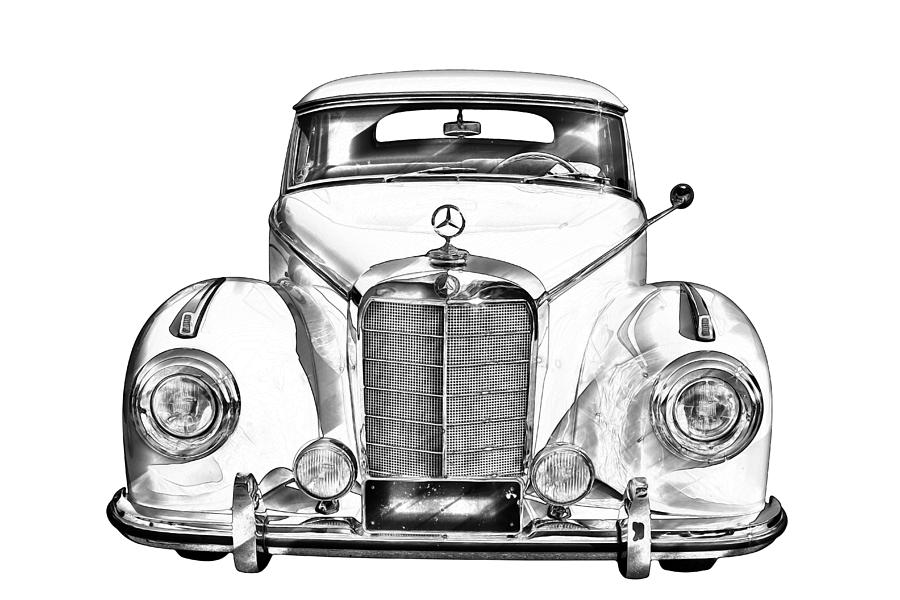 Mercedes Benz 300 Luxury Car Drawing Photograph by Keith Webber Jr