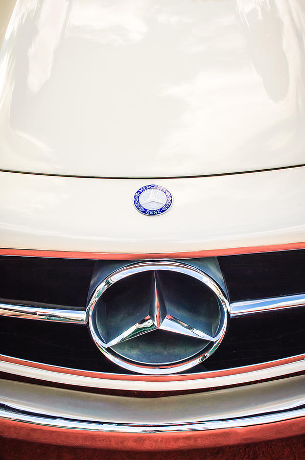 Car Photograph - Mercedes-Benz Grille Emblem -0230C by Jill Reger