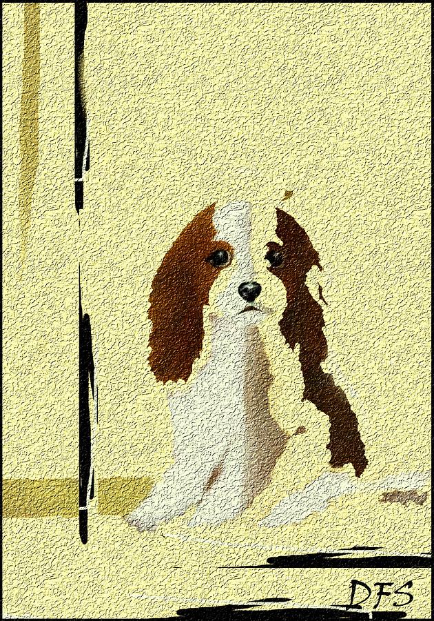 Mercedes  Our Cavalier King Charles Spaniel  No. 2 Painting by Diane Strain
