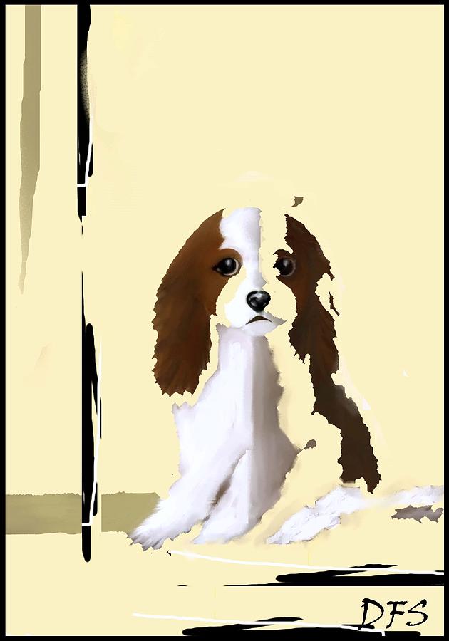 Dog Painting - Mercedes - Our Cavalier King Charles Spaniel  No. 7 by Diane Strain