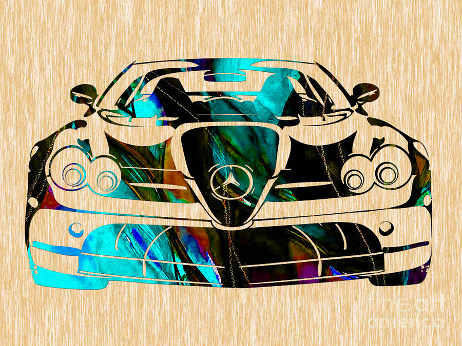 Mercedes Painting Mixed Media by Marvin Blaine