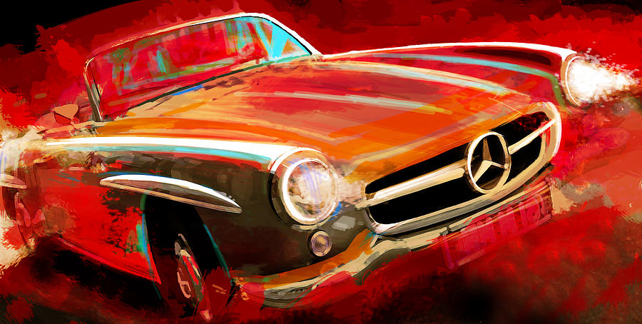 Mercedes SL classic Digital Art by Ahmed Zayed Muhamed Ibrahim Ali ...