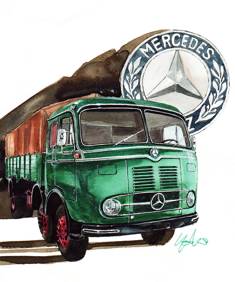 Mercedes LP333 Painting by Yoshiharu Miyakawa