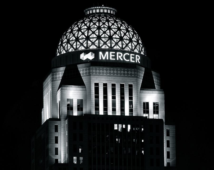 Louisville Photograph - Mercer Building in Black and White by Frozen in Time Fine Art Photography