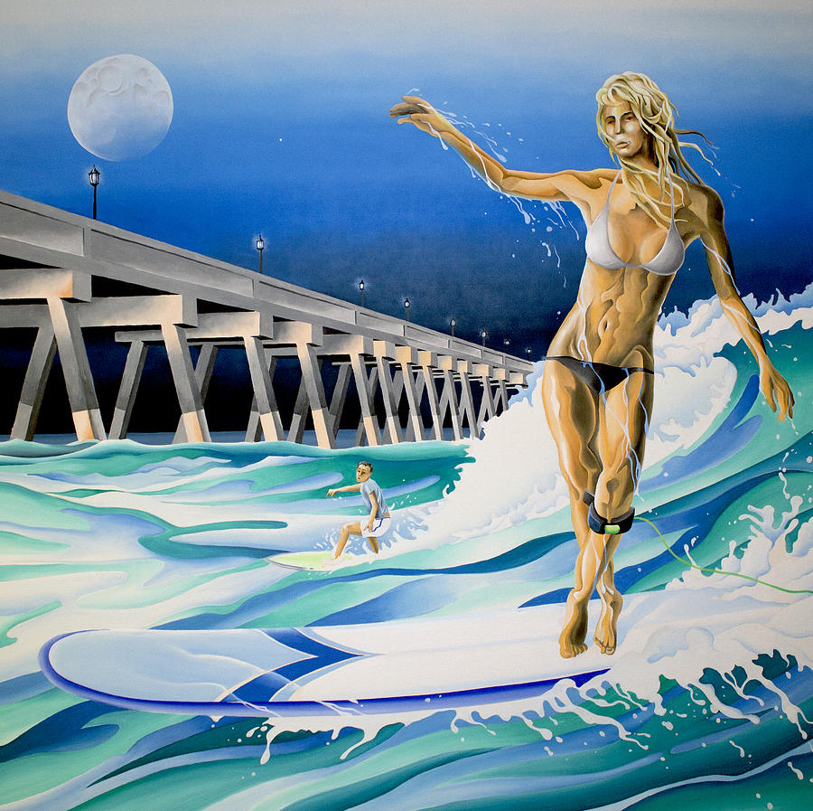 Mercers Surfer Painting by William Love