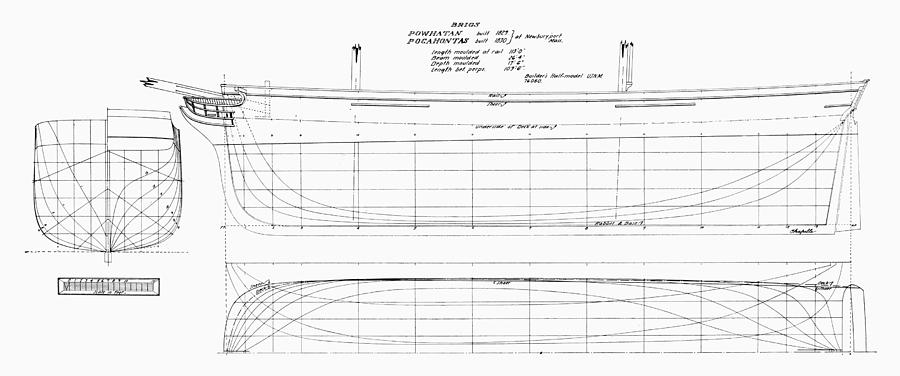 Merchant Brig Plans, 1829 Photograph by Granger - Pixels