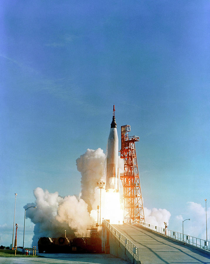 Mercury 8 Launch Photograph by Nasa/science Photo Library - Pixels