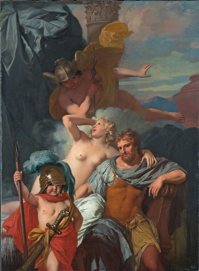 Mercury ordering Calypso to release Odysseus Painting by Gerard de Lairesse