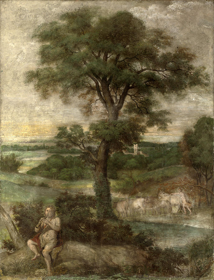 Mercury stealing the Herds of Admetus Painting by Domenichino and Assistants