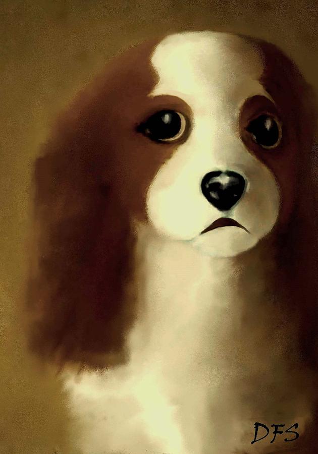Merecedes  Our Cavalier King Charles Spaniel  No. 1 Painting by Diane Strain
