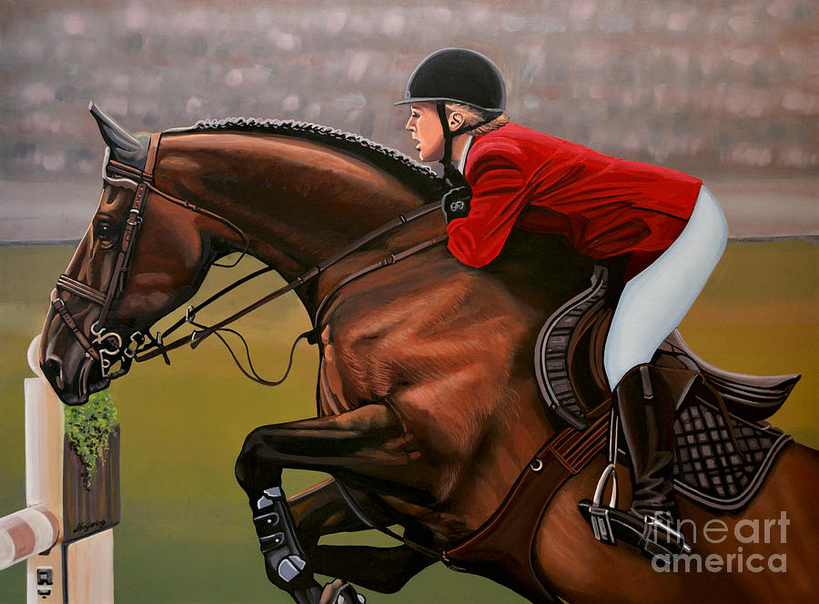 Sport Painting - Meredith Michaels Beerbaum by Paul Meijering