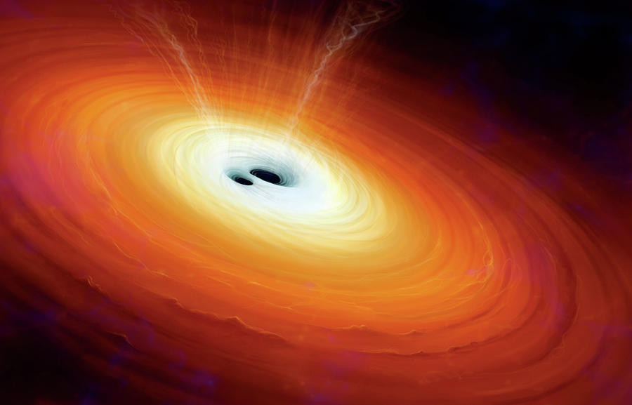 Merging Black Holes Photograph by Mark Garlick/science Photo Library