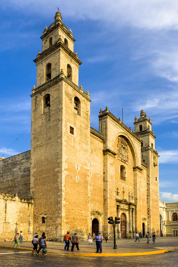 Merida Cathedral Bathed in Sunlight Photograph by Mark Tisdale