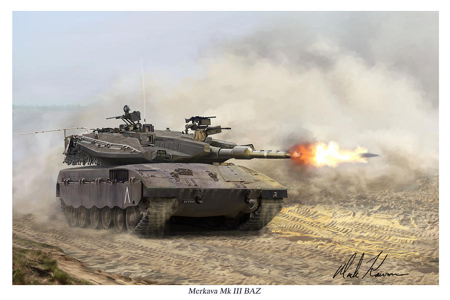 Merkava Mk Iii Baz Painting By Mark Karvon