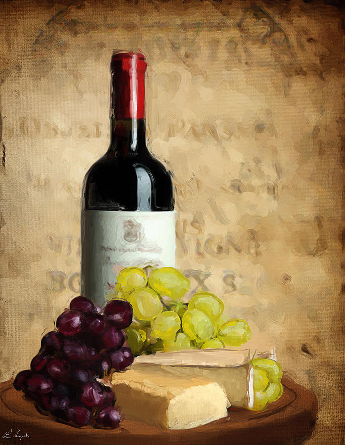 Wine Painting - Merlot IV by Lourry Legarde