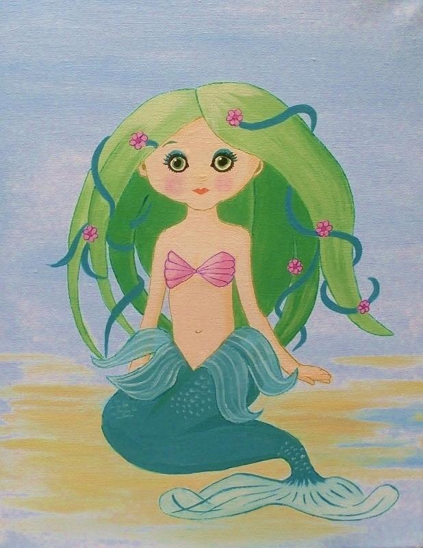 Mermaid Painting by Anne Gardner
