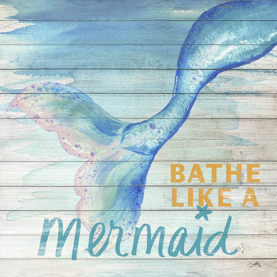Mermaid Painting - Mermaid Bath I by Elizabeth Medley