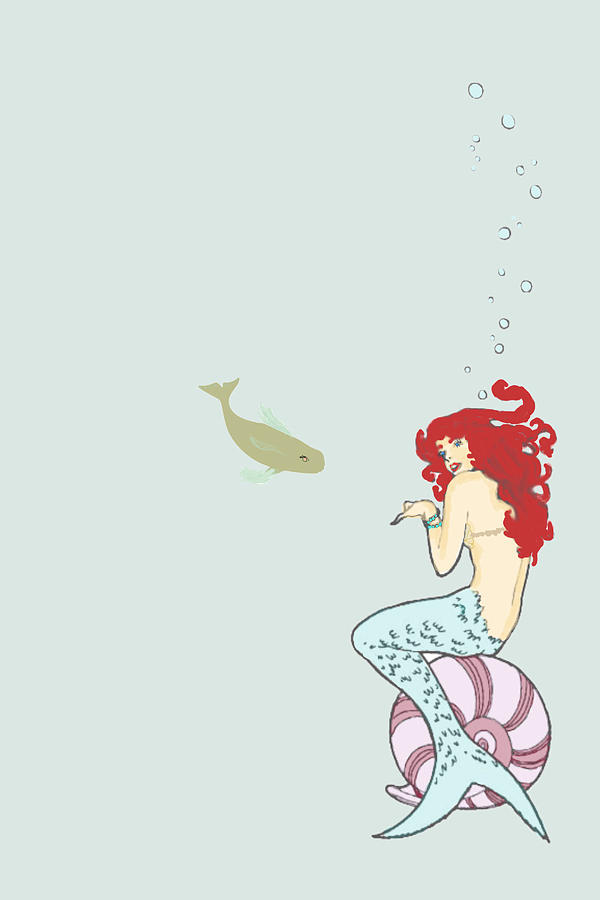 Mermaid Case Drawing by Rosalie Scanlon
