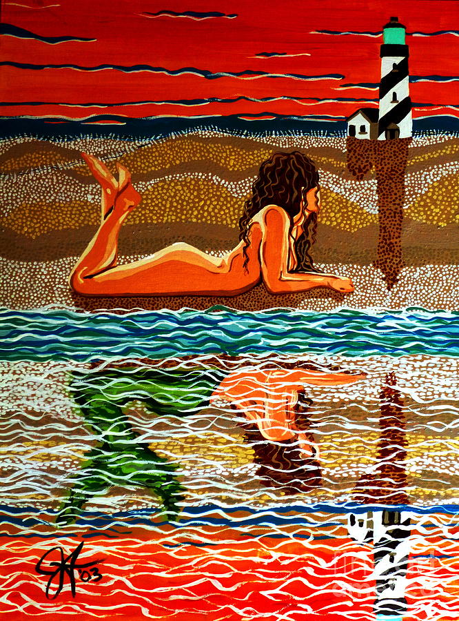 Mermaid Day Dreaming  Painting by Jackie Carpenter