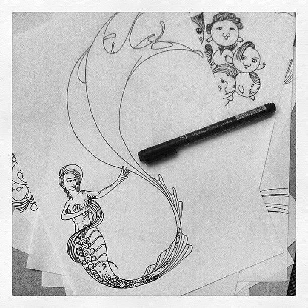 Pen Photograph - mermaid *doodle Edition* #artnerd by Reza Luqman