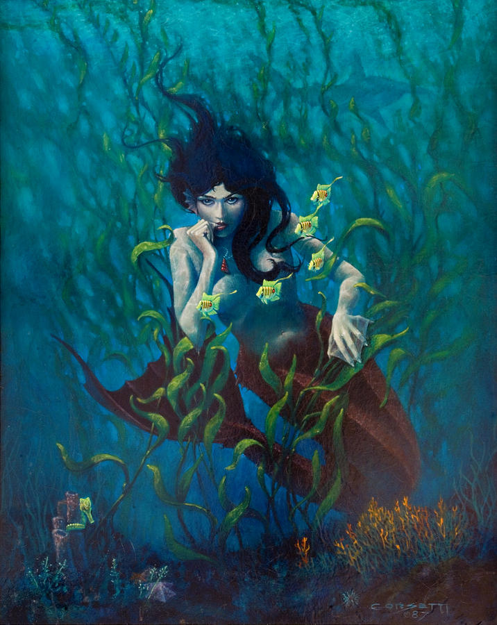 Mermaid Painting by Robert Corsetti