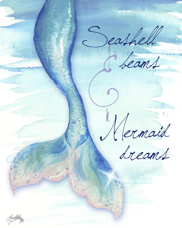 Mermaid Painting - Mermaid Tail I by Elizabeth Medley