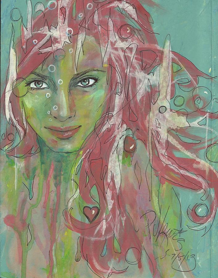Mermaids Smile Painting by PJ Lewis