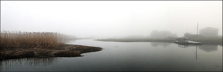 Merrimack River in the Fog Photograph by Rick Mosher