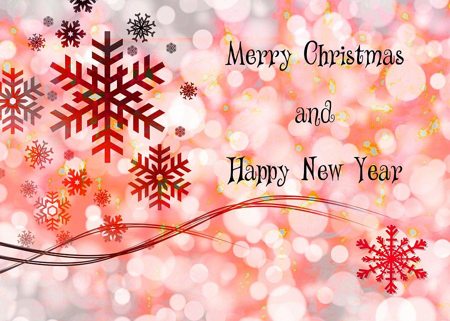 Merry Christmas and Happy New Year Digital Art by Paula Ayers