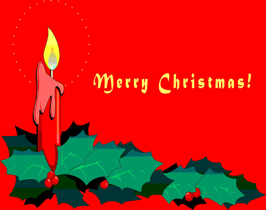 Merry Christmas Digital Art by Barbara Snyder