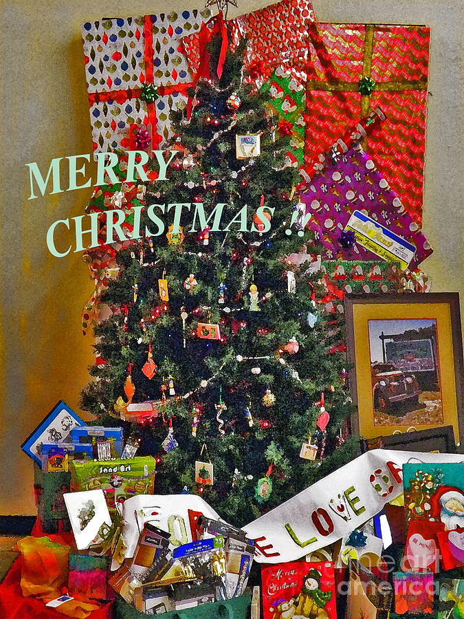 Merry Christmas card color Photograph by Gary Brandes