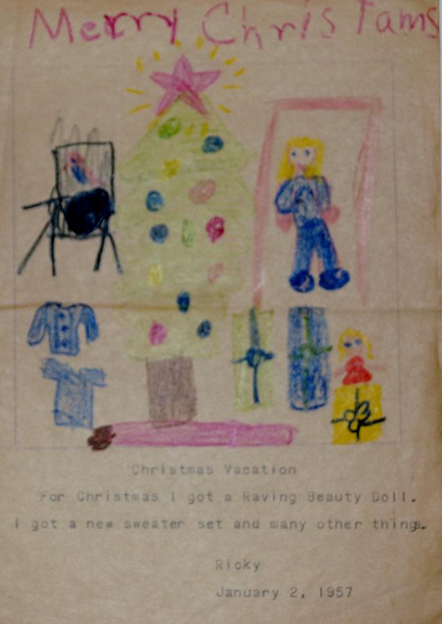 Merry Christmas Drawing by Erika Jean Chamberlin