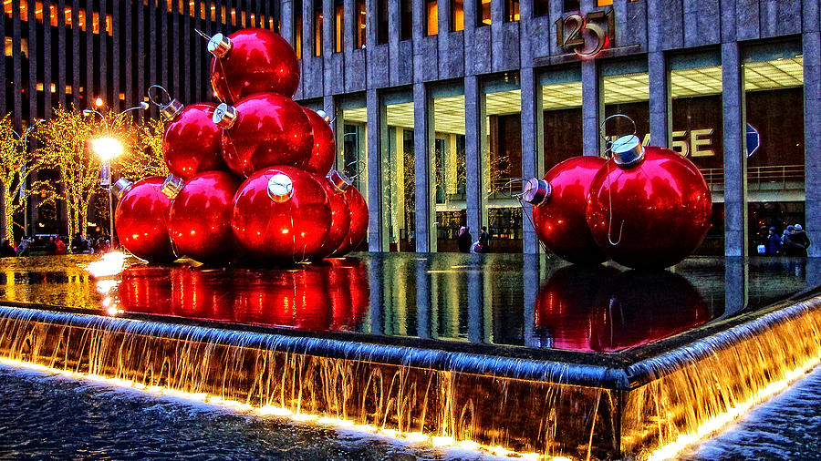 Merry Christmas from Manhattan Photograph by Mike Martin