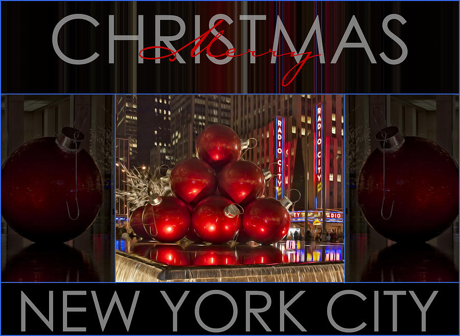 Christmas Photograph - Merry Christmas NYC by Susan Candelario