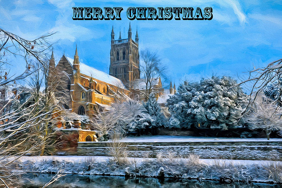 Merry Christmas Painted Digital Art by Roy Pedersen
