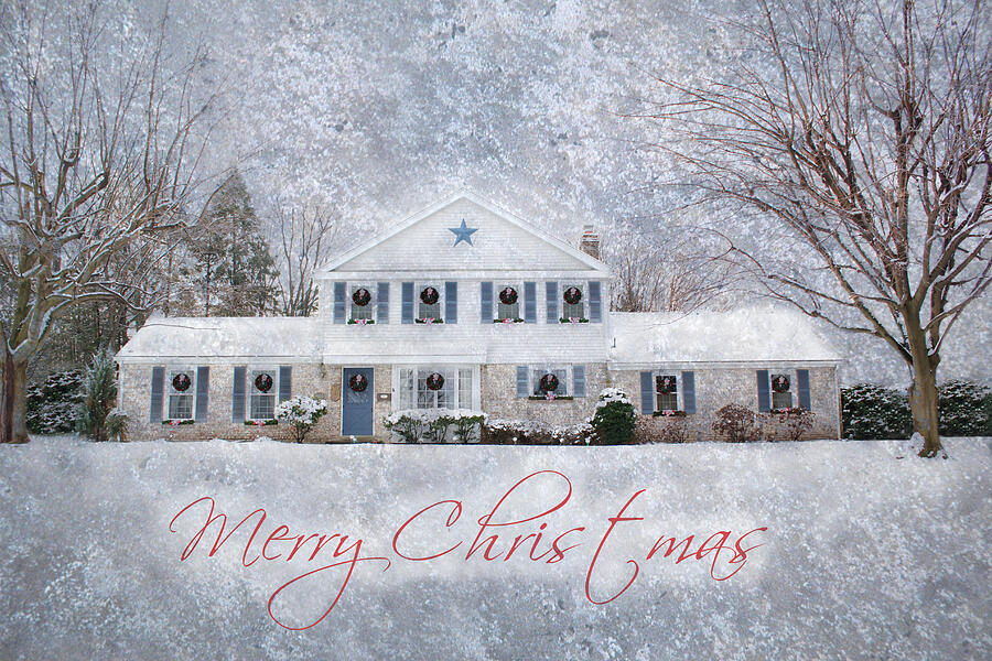 Wintry Holiday - Merry Christmas Photograph by Shelley Neff