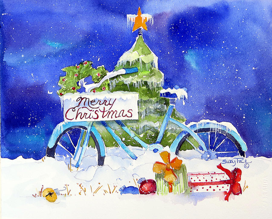 Christmas Painting - Merry Christmas by Suzy Pal Powell
