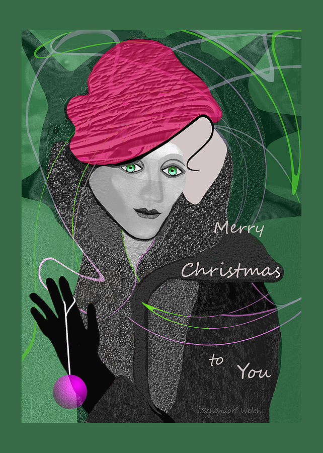1036 Merry Christmas to you Painting by Irmgard Schoendorf Welch