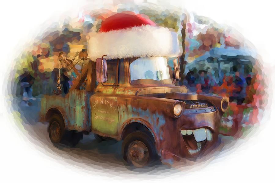Car Photograph - Merry Christmas Tow Mater  by Heidi Smith
