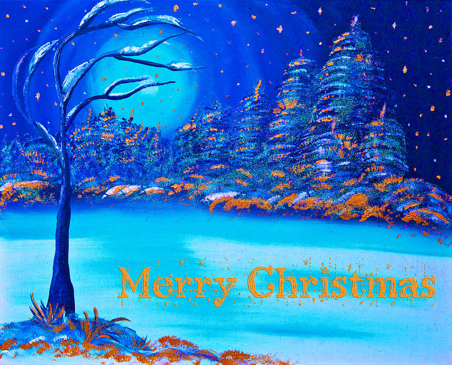 Merry Christmas Wish Painting by Alex Art Ireland - Fine Art America