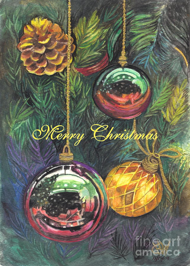 Merry Christmas Wishes Painting by Carol Wisniewski