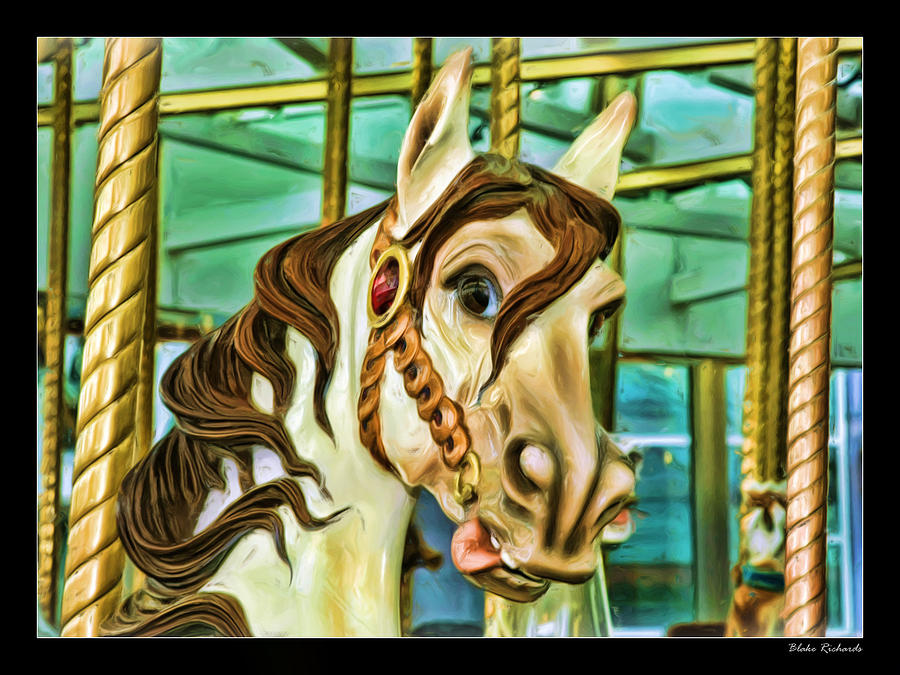 Merry-Go Round Horse Photograph by Blake Richards