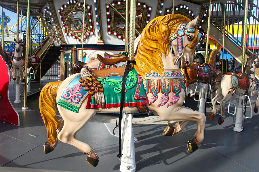 Merry Go Round Horse Photograph by Denise Mazzocco