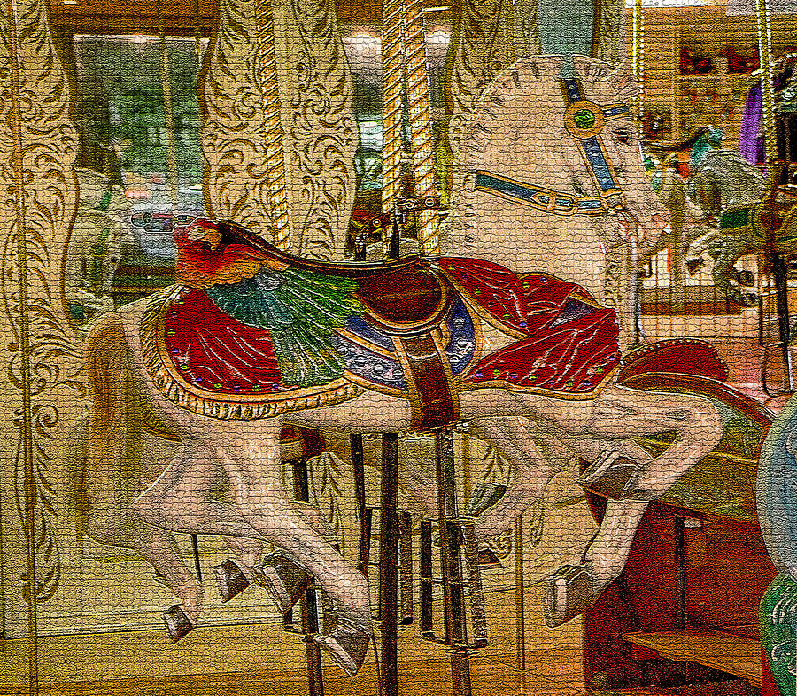 Merry Go Round White Horse Photograph by Dan Quam - Fine Art America