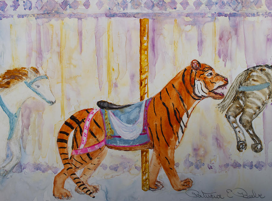 Merry Go Tiger Painting by Patricia Beebe
