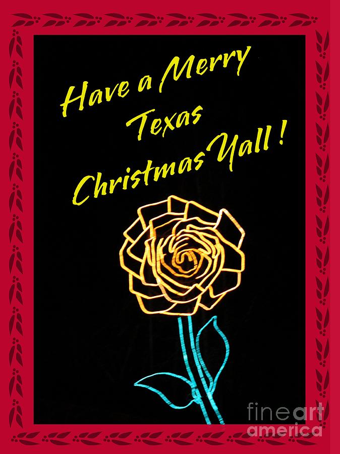 Merry Texas Christmas Yall Photograph by Kathy  White