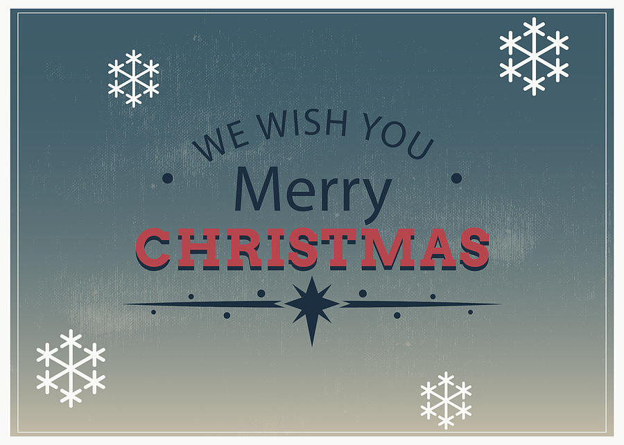 Christmas Painting - Merry Xmas Greeting Card by Florian Rodarte
