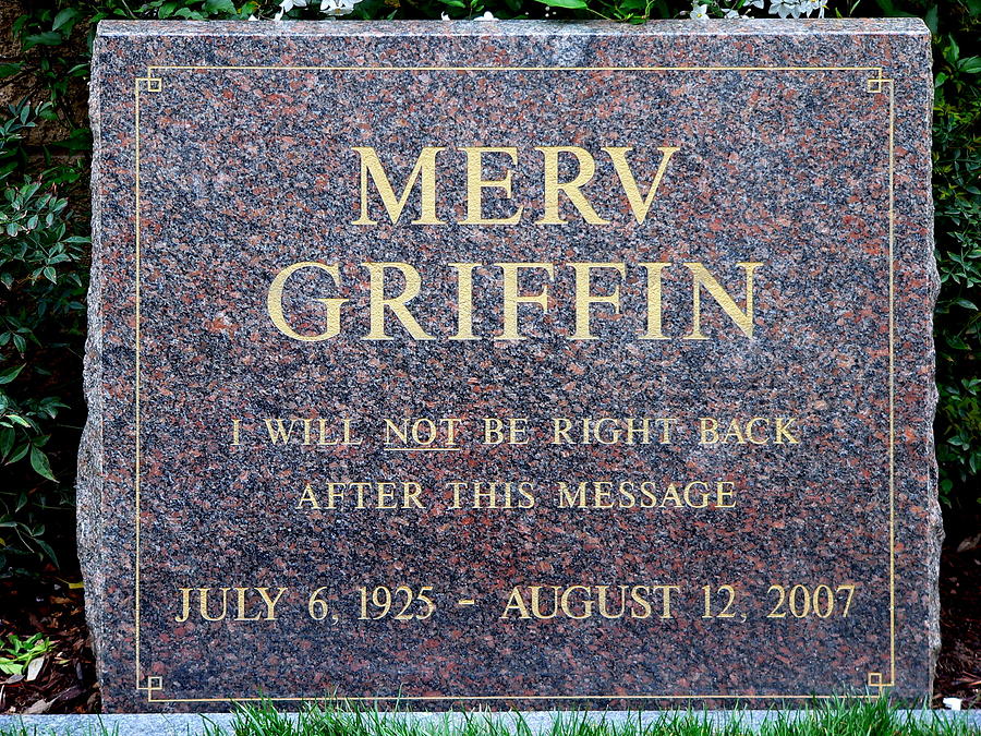 Merv Griffin Grave Photograph by Jeff Lowe