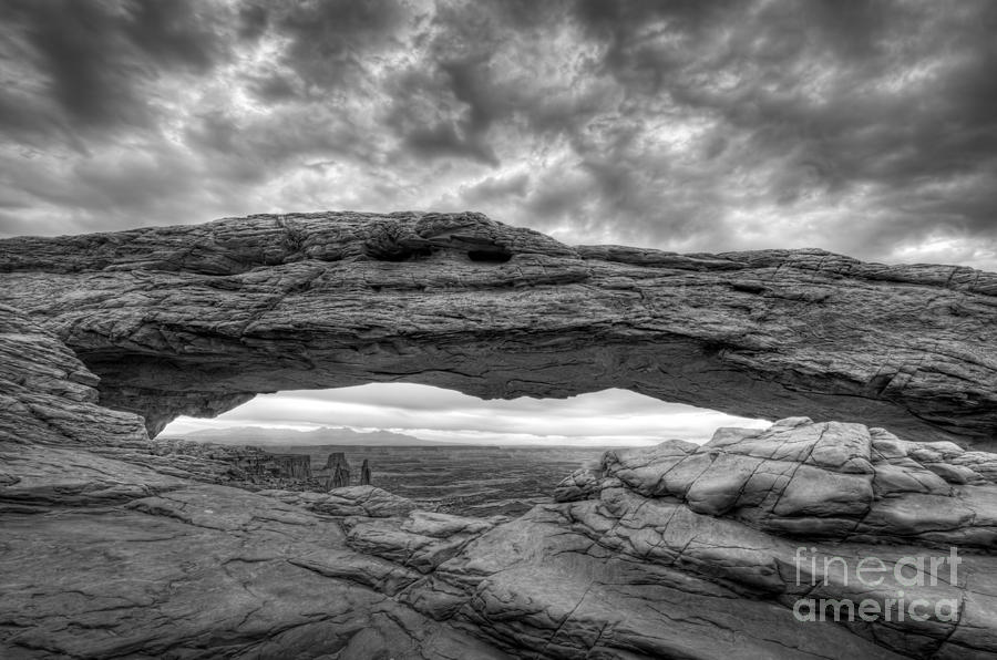 Mesa Arch HDR BW Photograph by Michael Ver Sprill